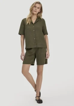 Bluse Relaxed aus TENCEL™ Lyocell mit Leinen von hessnatur