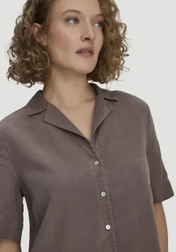 Bluse Relaxed aus TENCEL™ Lyocell mit Leinen von hessnatur