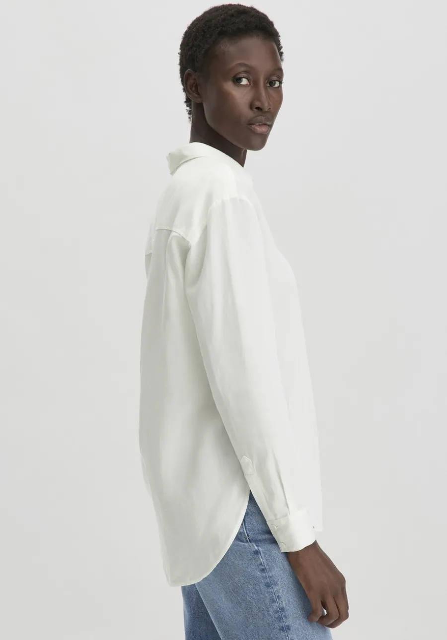 Bluse Relaxed aus weichem TENCEL™ Lyocell mit Leinen von hessnatur