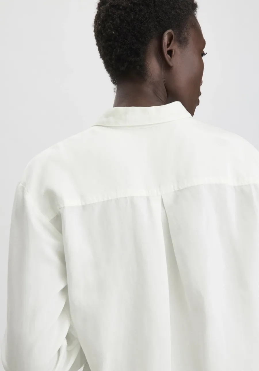 Bluse Relaxed aus weichem TENCEL™ Lyocell mit Leinen von hessnatur