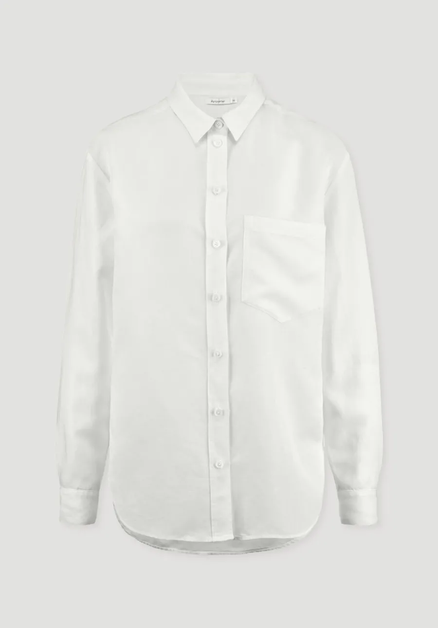Bluse Relaxed aus weichem TENCEL™ Lyocell mit Leinen von hessnatur