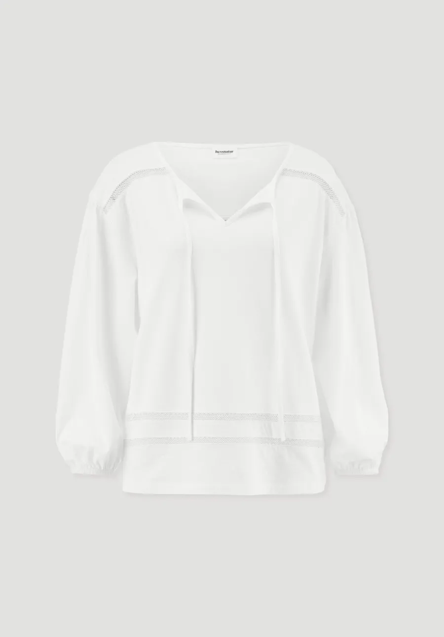 Bohemian Lace Longsleeve Oversize aus reiner Bio-Baumwolle von hessnatur
