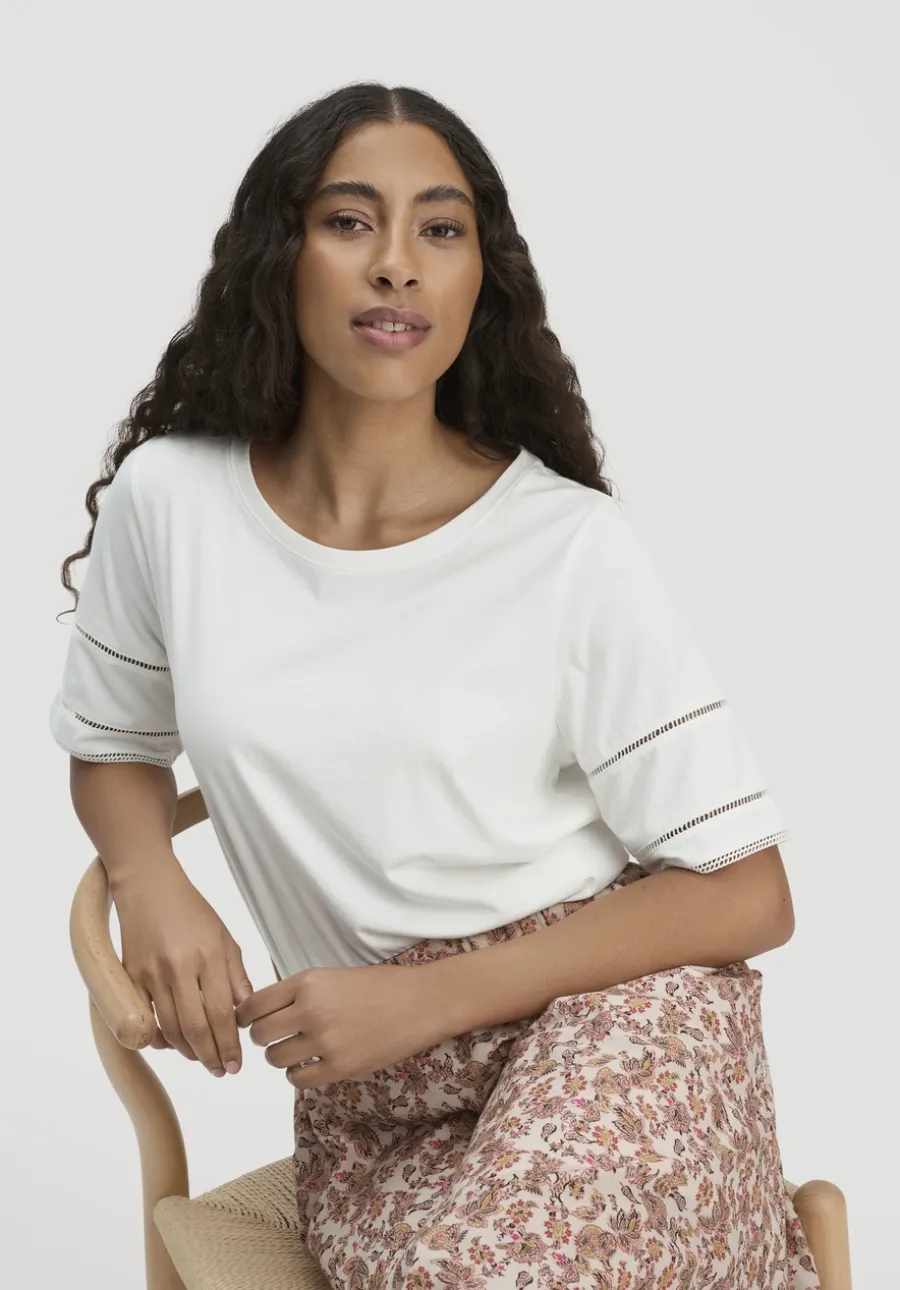 Bohemian Lace-T-Shirt Oversize aus reiner Bio-Baumwolle von hessnatur
