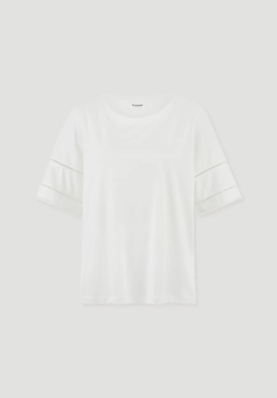 Bohemian Lace-T-Shirt Oversize aus reiner Bio-Baumwolle von hessnatur