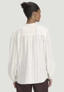 Embroidery Bluse Relaxed aus Bio-Baumwolle mit Leinen von hessnatur