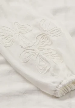 Embroidery Bluse Relaxed aus Bio-Baumwolle mit Leinen von hessnatur