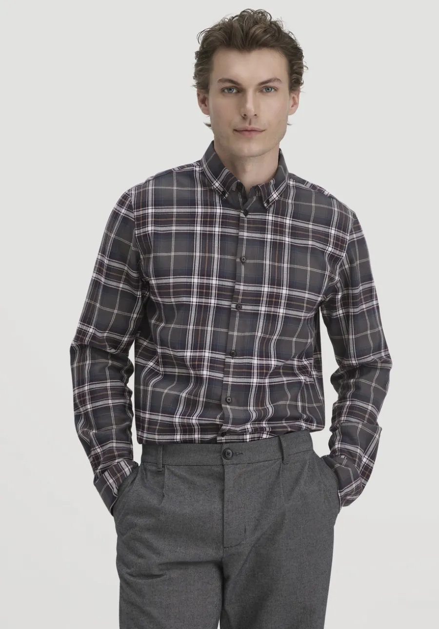 Flanell Karo Hemd Regular aus reiner Bio-Baumwolle von hessnatur