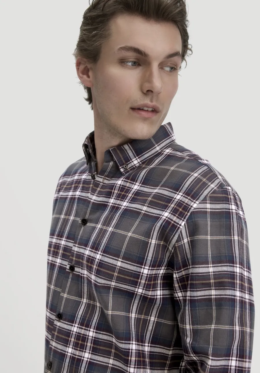 Flanell Karo Hemd Regular aus reiner Bio-Baumwolle von hessnatur