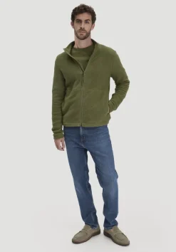 Fleece Jacke Slim aus reiner Bio-Baumwolle von hessnatur