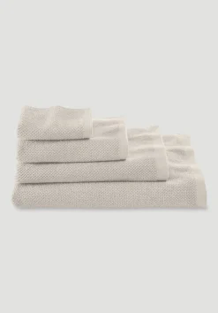 Frottier-Handtuch mit Struktur aus reiner Bio-Baumwolle von hessnatur