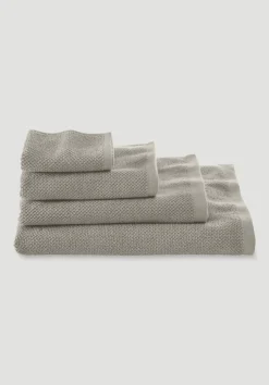 Frottier-Handtuch mit Struktur aus reiner Bio-Baumwolle von hessnatur