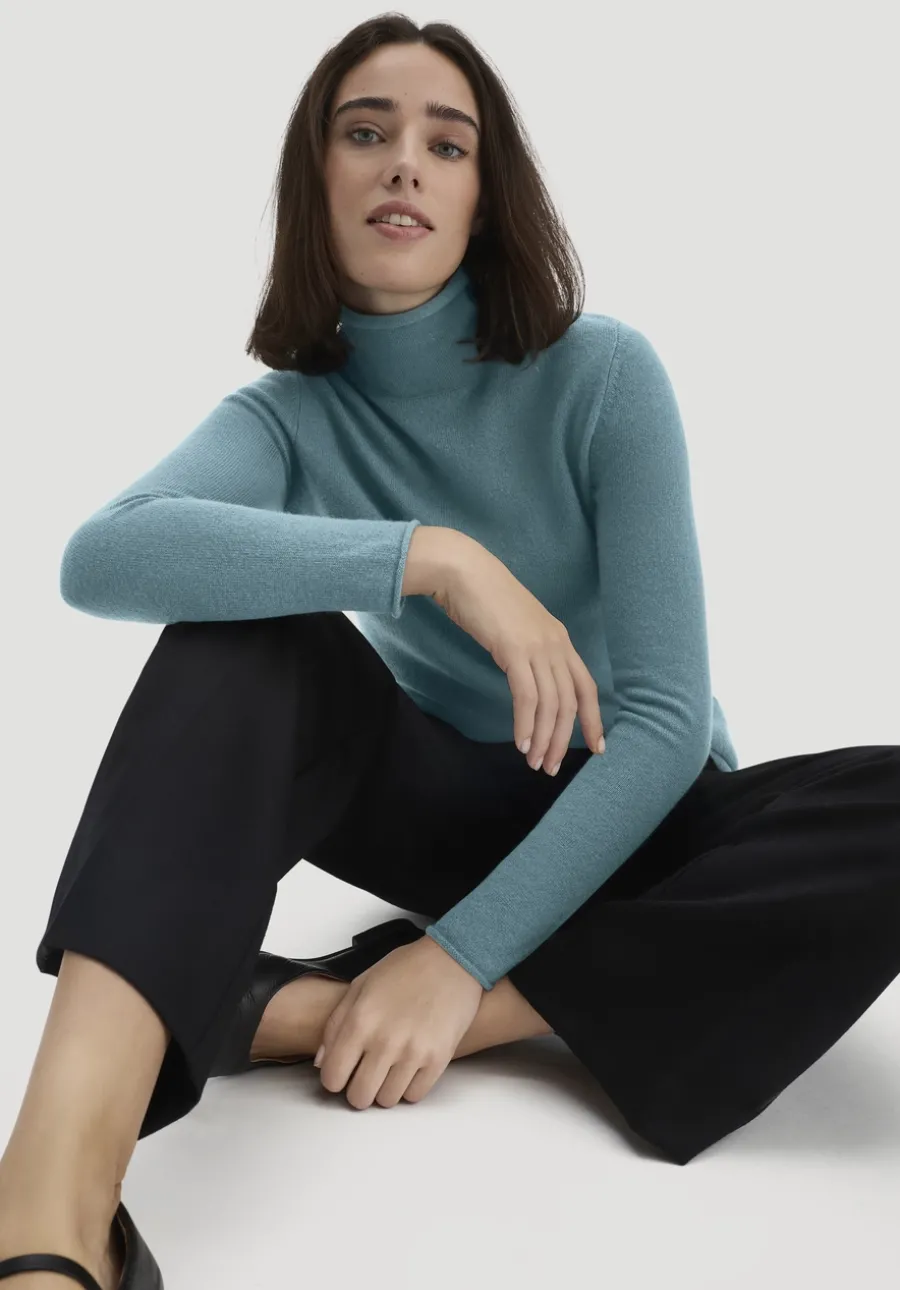 FTC × HESSNATUR Rollkragen Pullover Regular aus reinem Cashmere von hessnatur