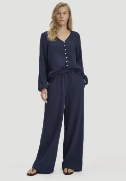 Gewebe Hose Wide Leg aus reiner Bio-Baumwolle von hessnatur