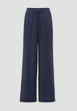 Gewebe Hose Wide Leg aus reiner Bio-Baumwolle von hessnatur