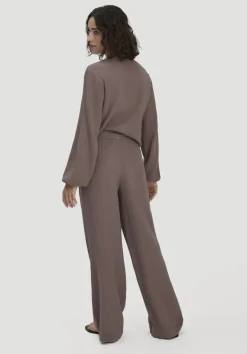 Gewebe Hose Wide Leg aus reiner Bio-Baumwolle von hessnatur