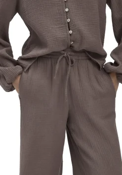 Gewebe Hose Wide Leg aus reiner Bio-Baumwolle von hessnatur