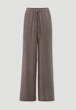 Gewebe Hose Wide Leg aus reiner Bio-Baumwolle von hessnatur