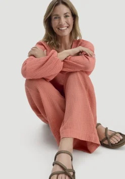 Gewebe Hose Wide Leg aus reiner Bio-Baumwolle von hessnatur
