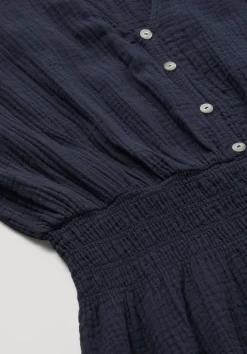 Gewebe Kleid mit Taillierung Midi aus reiner Bio-Baumwolle von hessnatur