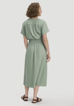 Gewebe Kleid mit Taillierung Midi aus reiner Bio-Baumwolle von hessnatur