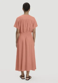 Gewebe Kleid mit Taillierung Midi aus reiner Bio-Baumwolle von hessnatur