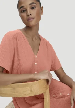 Gewebe Kleid mit Taillierung Midi aus reiner Bio-Baumwolle von hessnatur
