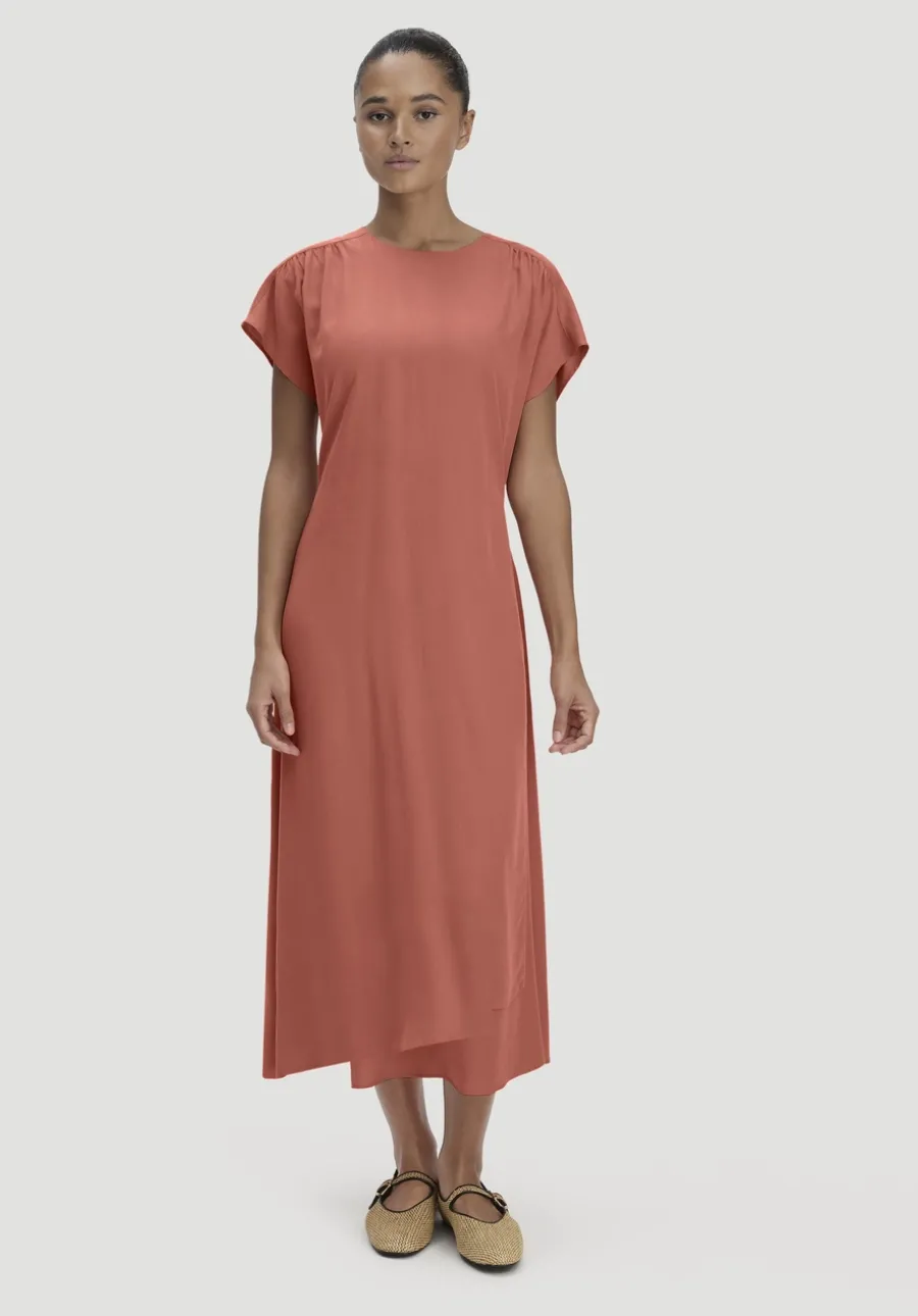 Gewebe Kleid mit Wickeloptik Midi aus reinem TENCEL™ Lyocell von hessnatur
