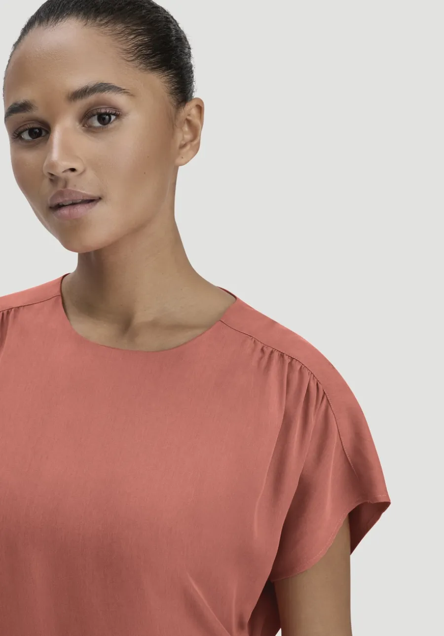 Gewebe Kleid mit Wickeloptik Midi aus reinem TENCEL™ Lyocell von hessnatur