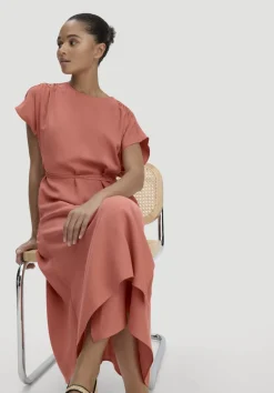 Gewebe Kleid mit Wickeloptik Midi aus reinem TENCEL™ Lyocell von hessnatur