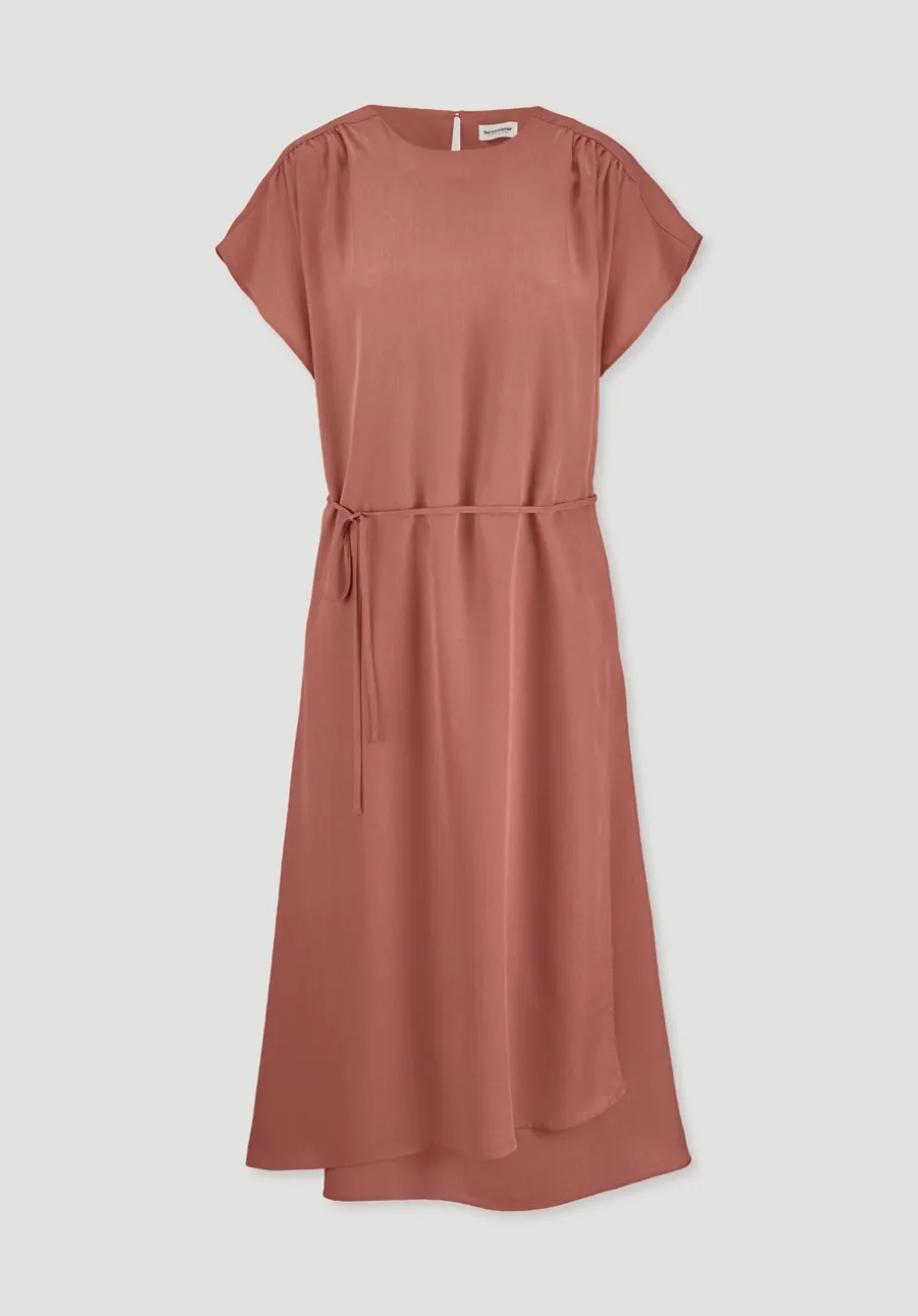 Gewebe Kleid mit Wickeloptik Midi aus reinem TENCEL™ Lyocell von hessnatur