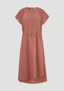 Gewebe Kleid mit Wickeloptik Midi aus reinem TENCEL™ Lyocell von hessnatur