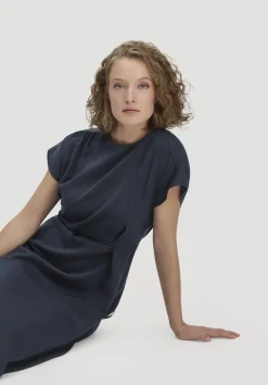 Gewebe Kleid mit Wickeloptik Midi aus reinem TENCEL™ Lyocell von hessnatur