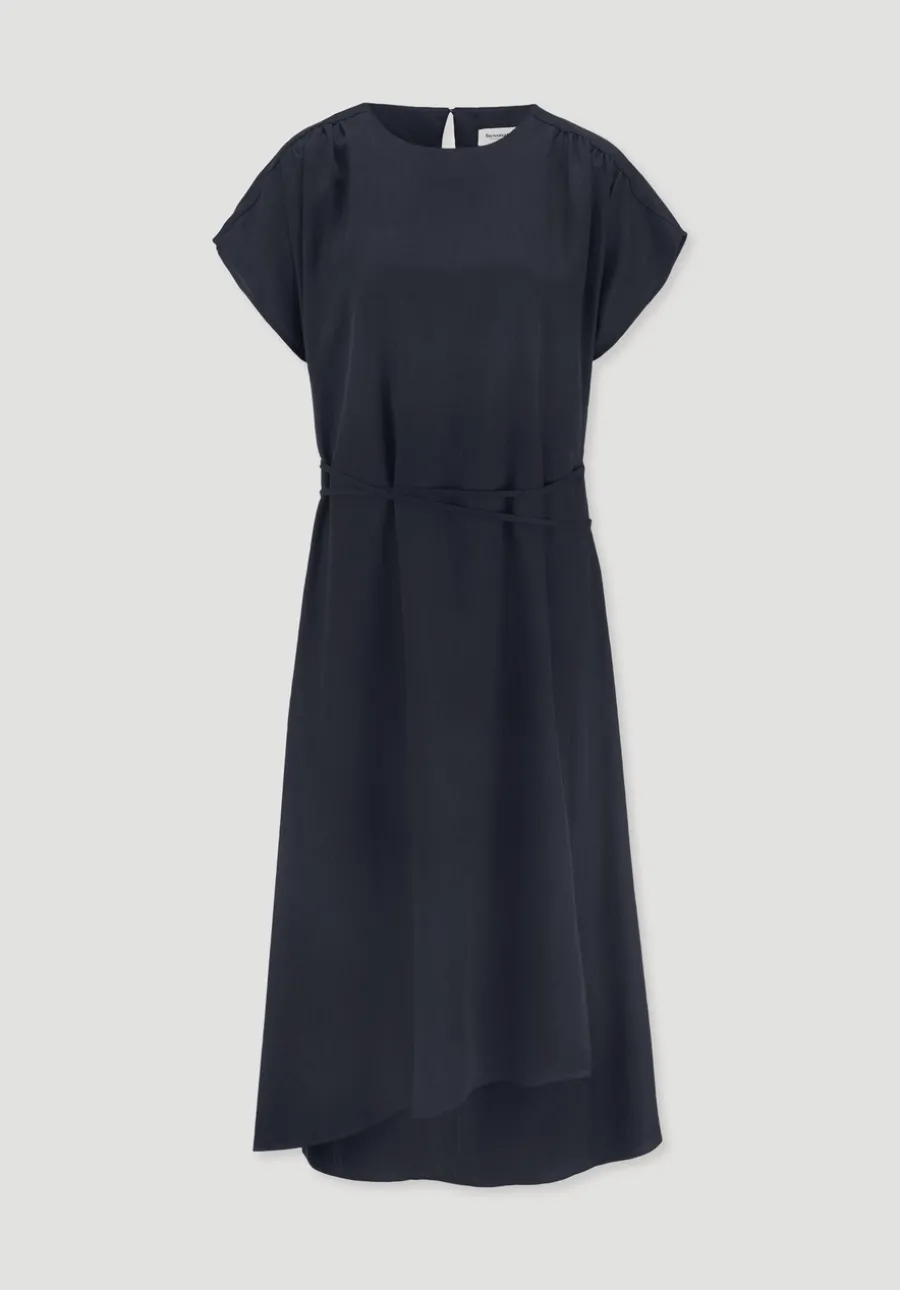 Gewebe Kleid mit Wickeloptik Midi aus reinem TENCEL™ Lyocell von hessnatur
