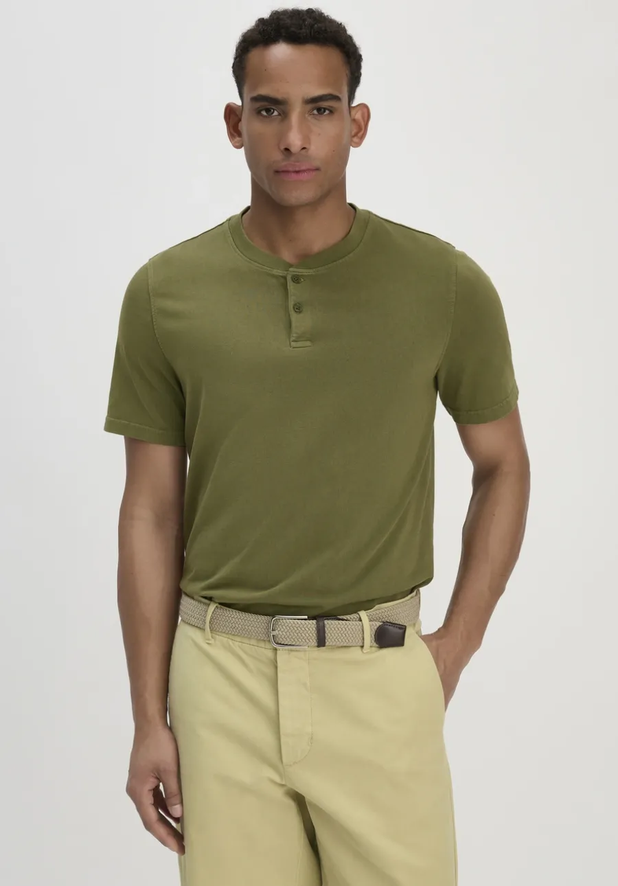 Heavy Jersey Henley Shirt Relaxed aus reiner Bio-Baumwolle von hessnatur