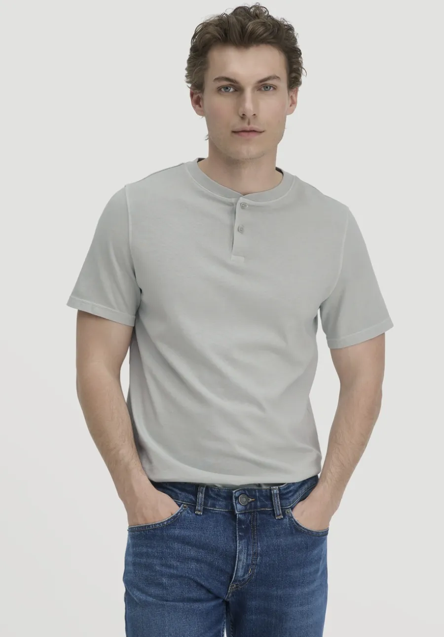 Heavy Jersey Henley Shirt Relaxed aus reiner Bio-Baumwolle von hessnatur