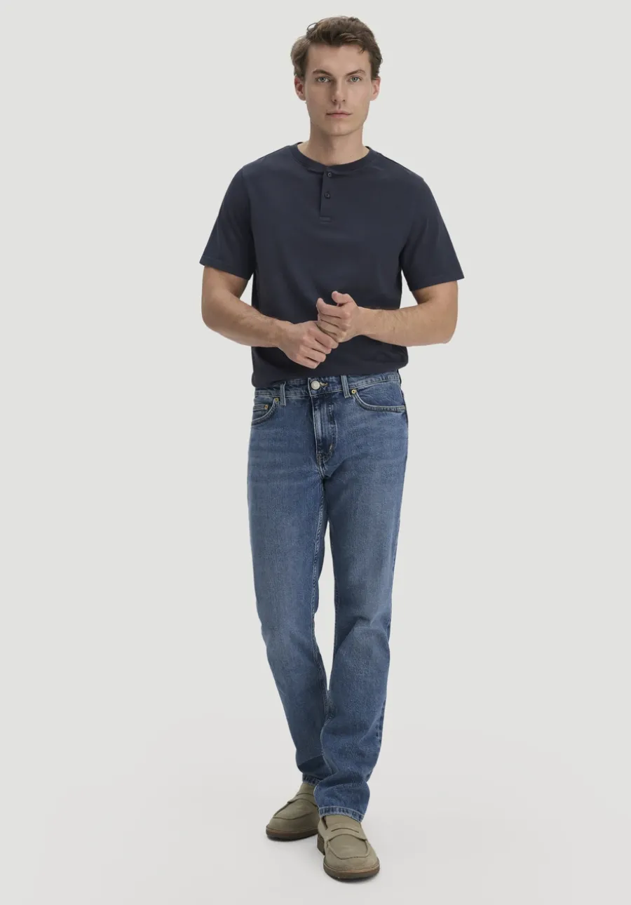 Heavy Jersey Henley Shirt Relaxed aus reiner Bio-Baumwolle von hessnatur