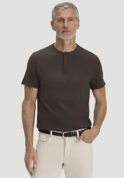 Henley T-Shirt Regular aus Leinen und Bio-Baumwolle von hessnatur