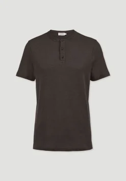 Henley T-Shirt Regular aus Leinen und Bio-Baumwolle von hessnatur