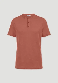 Henley T-Shirt Regular aus Leinen und Bio-Baumwolle von hessnatur