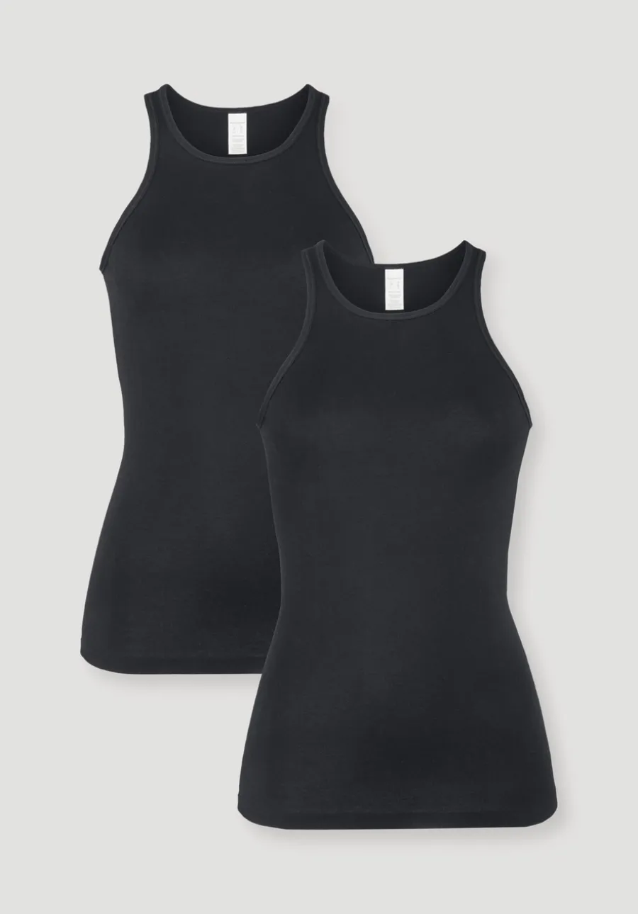High-Neck Tanktop im 2er-Pack PURE COTTON aus reiner Bio-Baumwolle von hessnatur