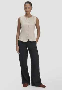Hose Wide Leg aus TENCEL™ Lyocell mit Leinen von hessnatur