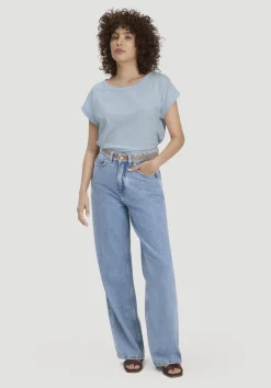 Jeans ALVA Wide Leg Embroidery aus Bio-Baumwolle mit TENCEL™ Lyocell von hessnatur