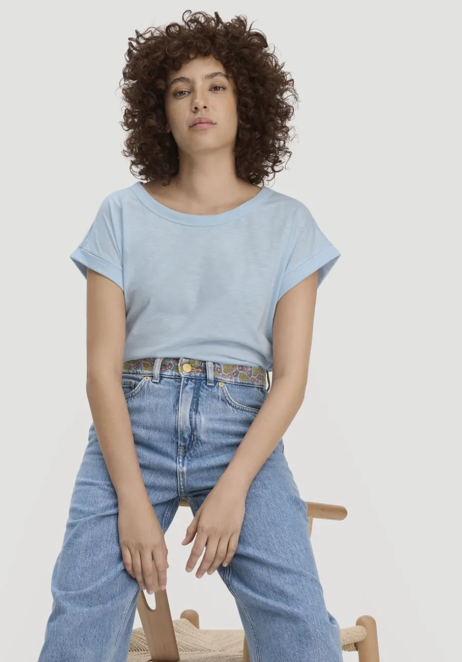 Jeans ALVA Wide Leg Embroidery aus Bio-Baumwolle mit TENCEL™ Lyocell von hessnatur