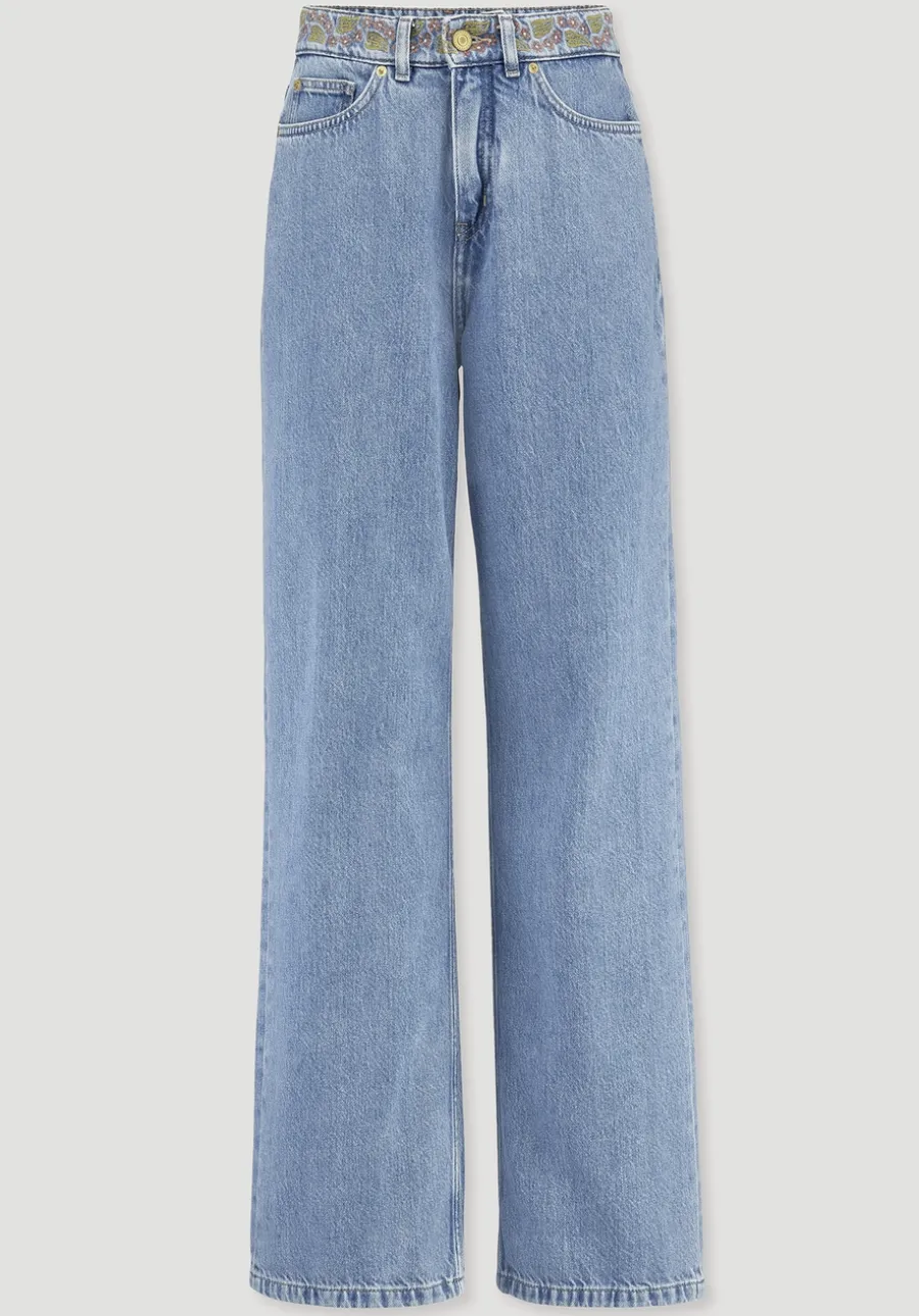 Jeans ALVA Wide Leg Embroidery aus Bio-Baumwolle mit TENCEL™ Lyocell von hessnatur
