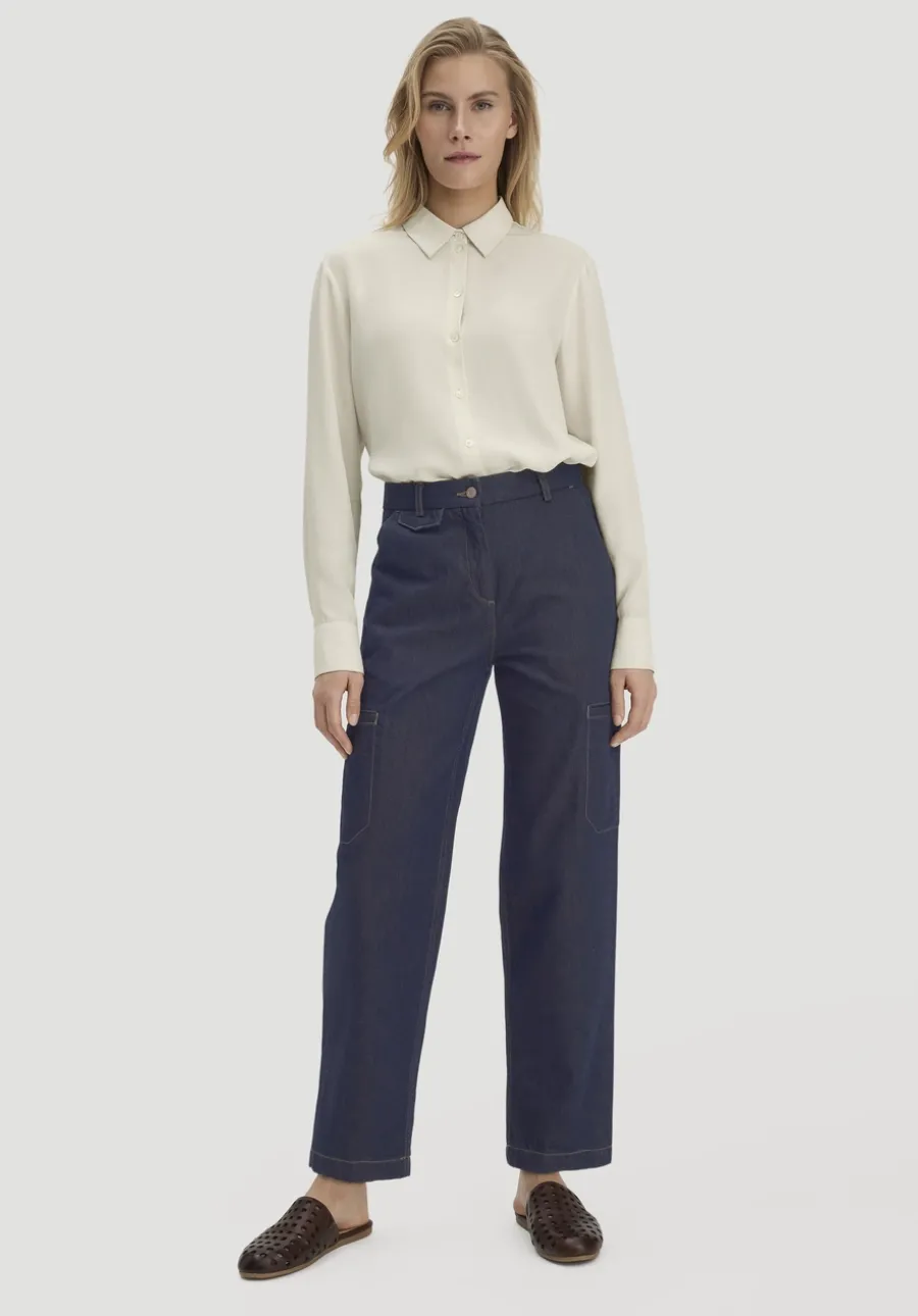Jeans Cargo Barrel Leg aus reinem Bio-Denim von hessnatur