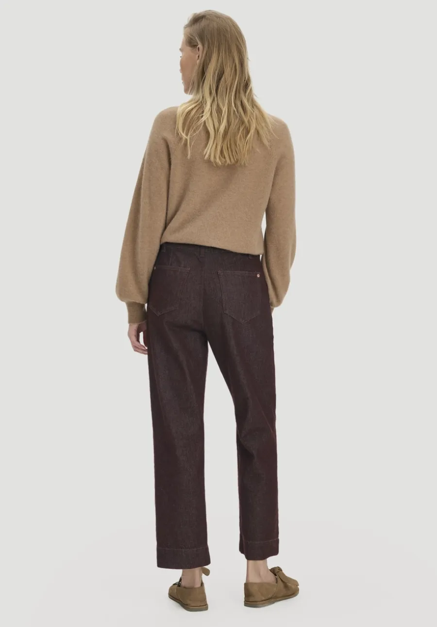 Jeans ELENY Culotte straight Leg aus reinem Bio-Denim von hessnatur