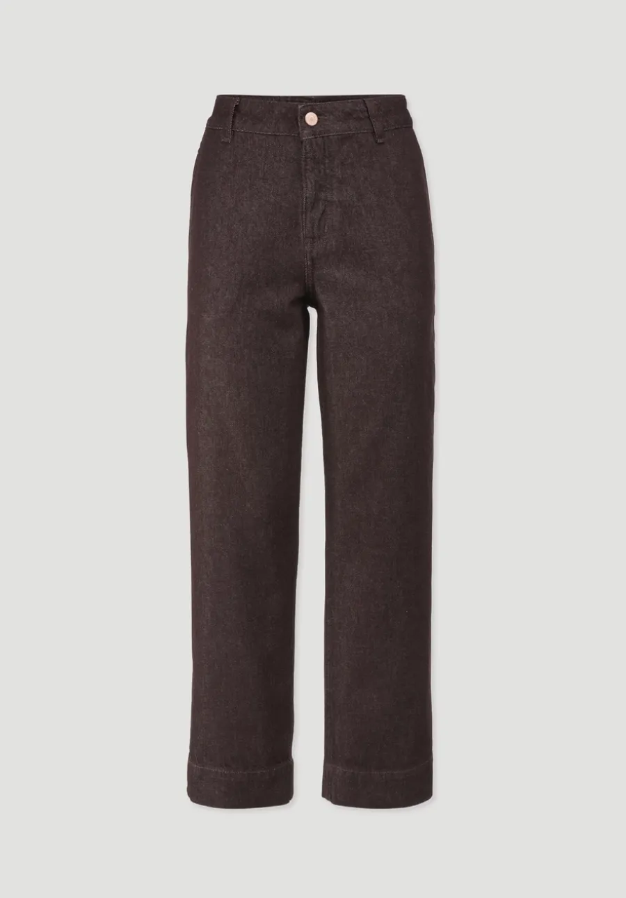 Jeans ELENY Culotte straight Leg aus reinem Bio-Denim von hessnatur