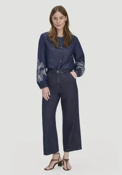 Jeans ENNELIE Culotte Wide Leg aus Bio-Denim mit Kapok von hessnatur