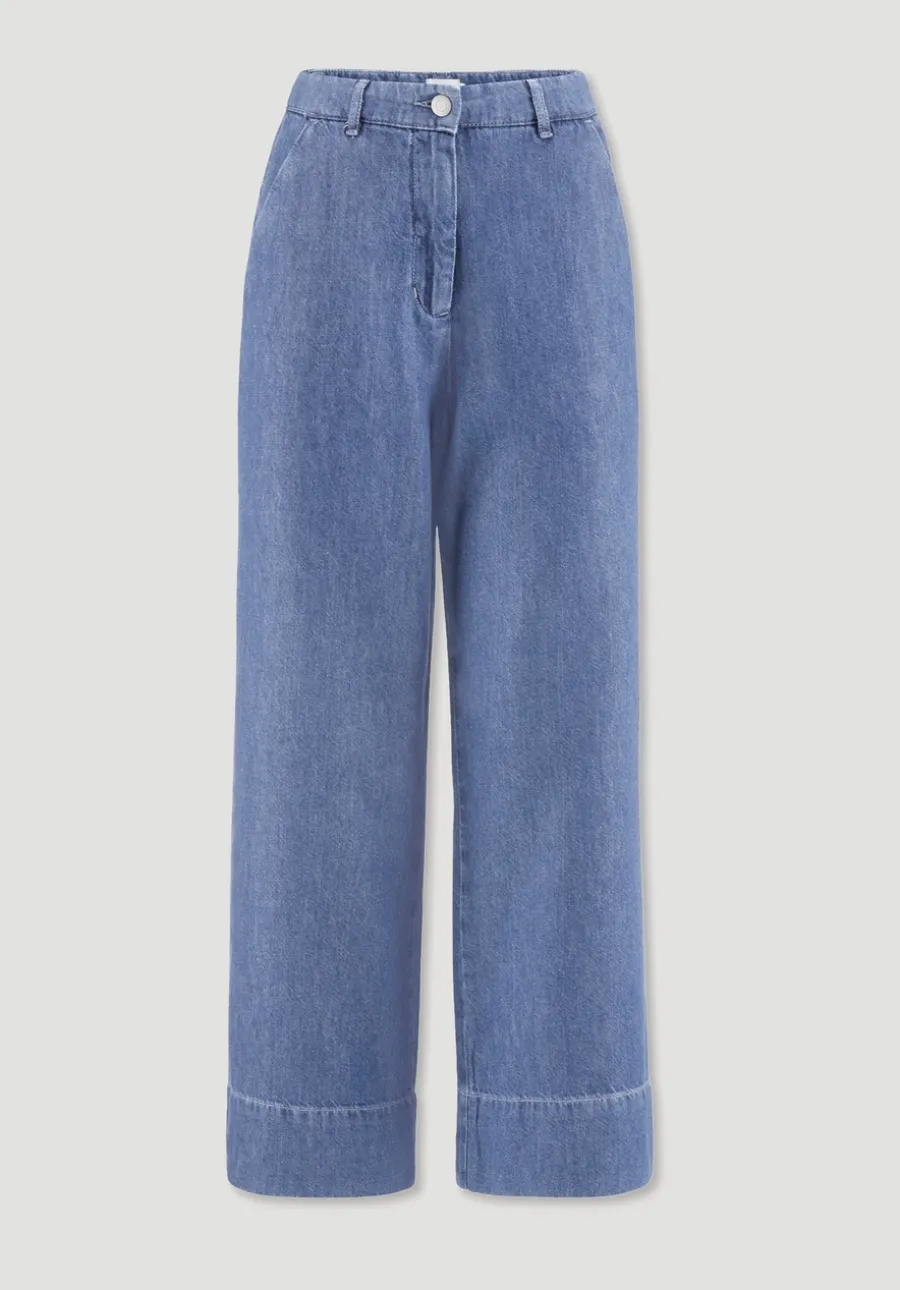 Jeans ENNELIE Culotte Wide Leg aus Bio-Baumwolle mit TENCEL™ Lyocell und Leinen von hessnatur