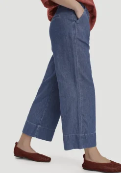 Jeans ENNELIE Culotte Wide Leg aus Bio-Baumwolle mit TENCEL™ Lyocell und Leinen von hessnatur